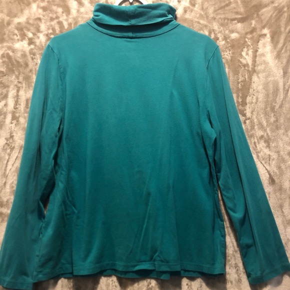 Blue/Green Liz Claiborne Turtleneck, Size XL - Picture 3 of 6
